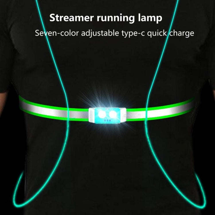 USB Rechargeable Running Light Strap Chest Light(Fluorescent Green) - Reflective Material by buy2fix | Online Shopping UK | buy2fix