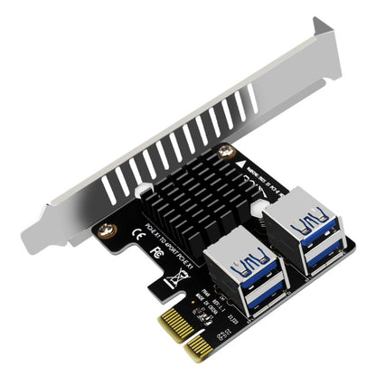 PCIE To PCI-E4 Port USB3.0 Expansion Card Graphics Card Extension(Full High Baffle) - Add-on Cards by buy2fix | Online Shopping UK | buy2fix