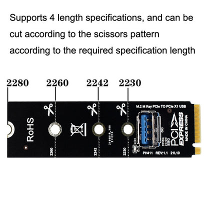 5pcs NGFF M.2 Rotor PCI-E Channel USB3.0 Transfer Card Graphics Extension Transfer(Black) - Add-on Cards by buy2fix | Online Shopping UK | buy2fix