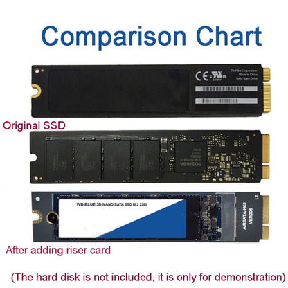 M.2 NGFF SATA To MAC SSD Adapter Riser Card For MacBook Air 2012 A1465 A1466 Long Type - SSD Related Parts by buy2fix | Online Shopping UK | buy2fix