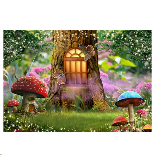 150 x 210cm Fantasy Forest Photography Background Cloth Cartoon Kids Party Decoration Backdrop(6360) -  by buy2fix | Online Shopping UK | buy2fix