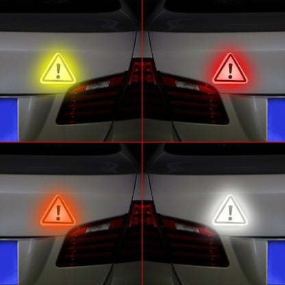 10pcs Car Tail Triangle Reflective Stickers Safety Warning Danger Signs Car Stickers(Yellow) - Warning Sticker by buy2fix | Online Shopping UK | buy2fix