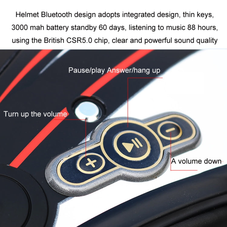KUQIBAO Motorcycle Smart Bluetooth Sun Protection Double Lens Safety Helmet, Size: XXL(White Phantom Fiber) - Helmets by KUQIBAO | Online Shopping UK | buy2fix