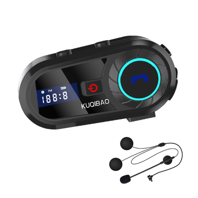 KUQIBAO Motorcycle Helmet Waterproof Bluetooth Headset With Screen(Hard Microphone) - Motorcycle Walkie Talkie by KUQIBAO | Online Shopping UK | buy2fix