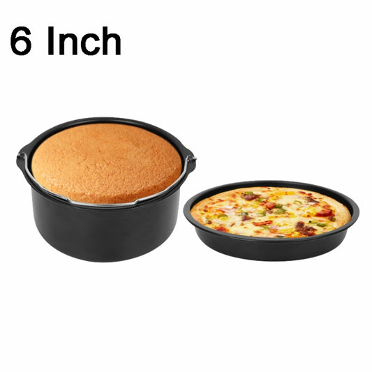6 -inch  Cake Basket with Handle + Pizza Tray Air Fryer Accessory Set Bakeware - Kitchen Machine Accessories by buy2fix | Online Shopping UK | buy2fix