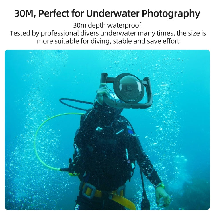 TELESIN  30M Waterproof Handheld Stabilizer Housing Case With Cold Shoe 1/4 Thread - Diving Mask by TELESIN | Online Shopping UK | buy2fix