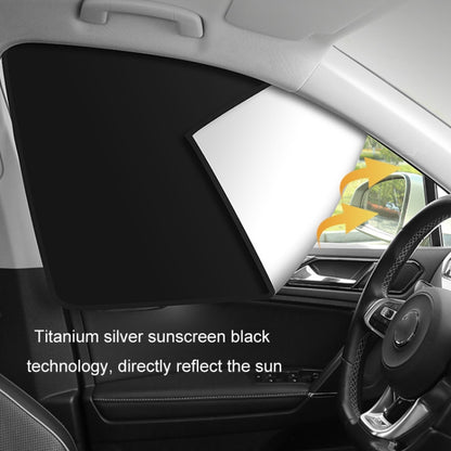 Heat-insulating Opaque Vinyl Coated Magnetic Car Curtains, Style: Full Blackout Co-pilot - Window Foils & Solar Protection by buy2fix | Online Shopping UK | buy2fix