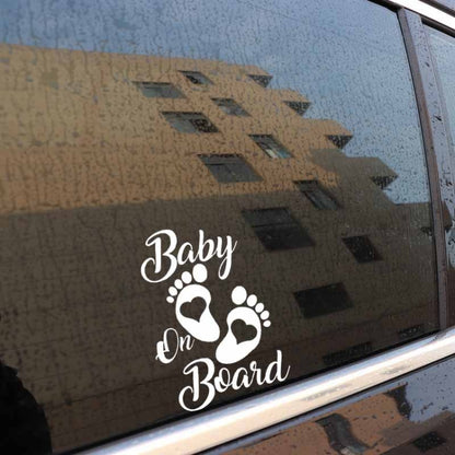 10pcs Baby On Board Warning Car Sticker Reflective Scratch Body Sticker(Laser) - Decorative Sticker by buy2fix | Online Shopping UK | buy2fix