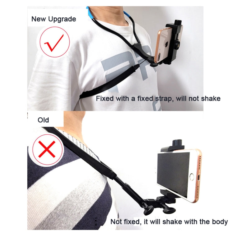 TUYU Camera Neck Holder Mobile Phone Chest Strap Mount  For Video Shooting//POV, Spec:  Vertical +Phone Clip (Blue) - Stand by buy2fix | Online Shopping UK | buy2fix