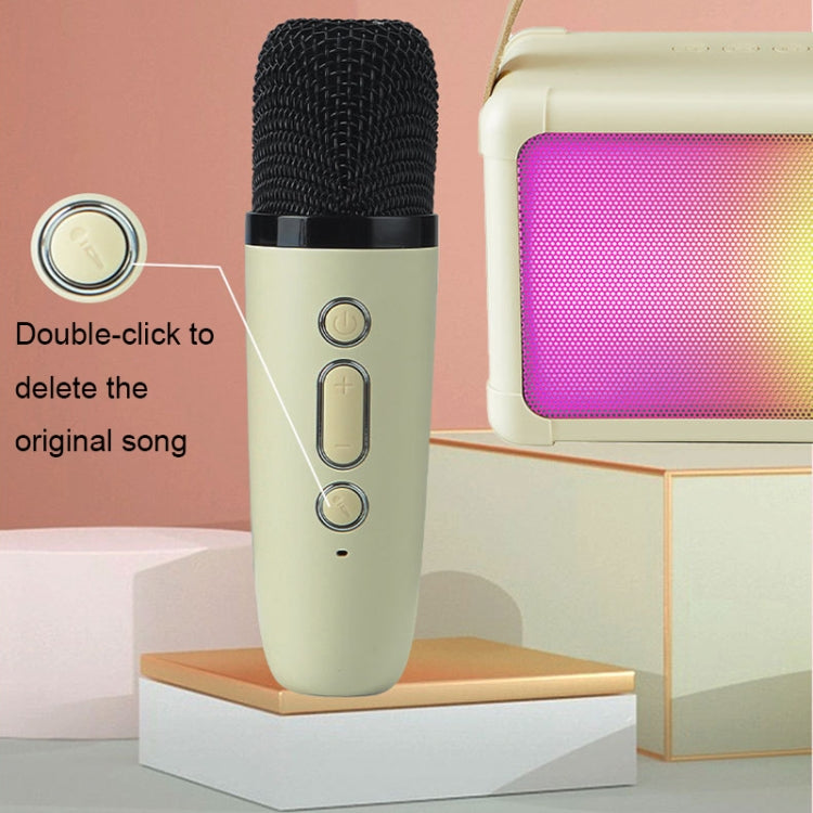 Portable RGB Lighting Effect Bluetooth Speaker Home Mini Karaoke Audio, Style: Single Microphone+Speaker(Pink) - Microphone by buy2fix | Online Shopping UK | buy2fix