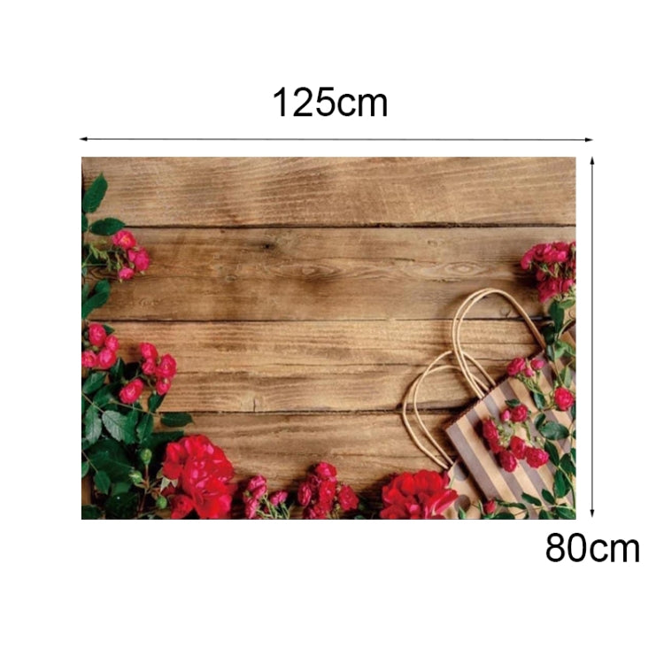 1.25x0.8m Wood Grain Flower Branch Props 3D Simulation Photography Background Cloth, Style: C-4031 - Wood Floor by buy2fix | Online Shopping UK | buy2fix