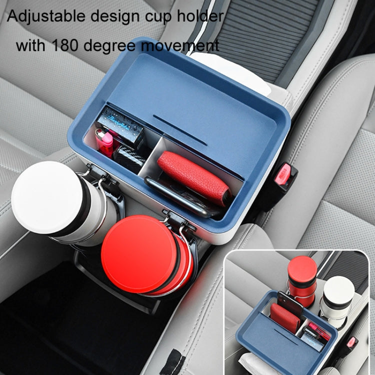 Car Multifunctional Water Cup Holder Armrest Box Paper Box(Blue) - Car Drink Holders by buy2fix | Online Shopping UK | buy2fix