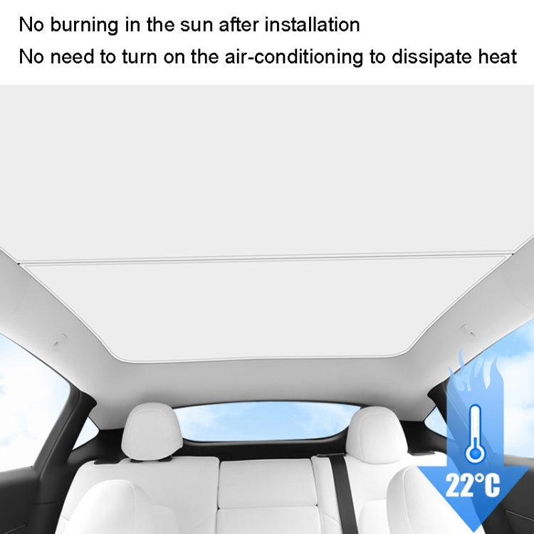 3pcs /Set For Tesla Model Y Ice Crystal Sunshade Car Roof Front And Rear Sunroof Shade(Beige) - Window Foils & Solar Protection by buy2fix | Online Shopping UK | buy2fix