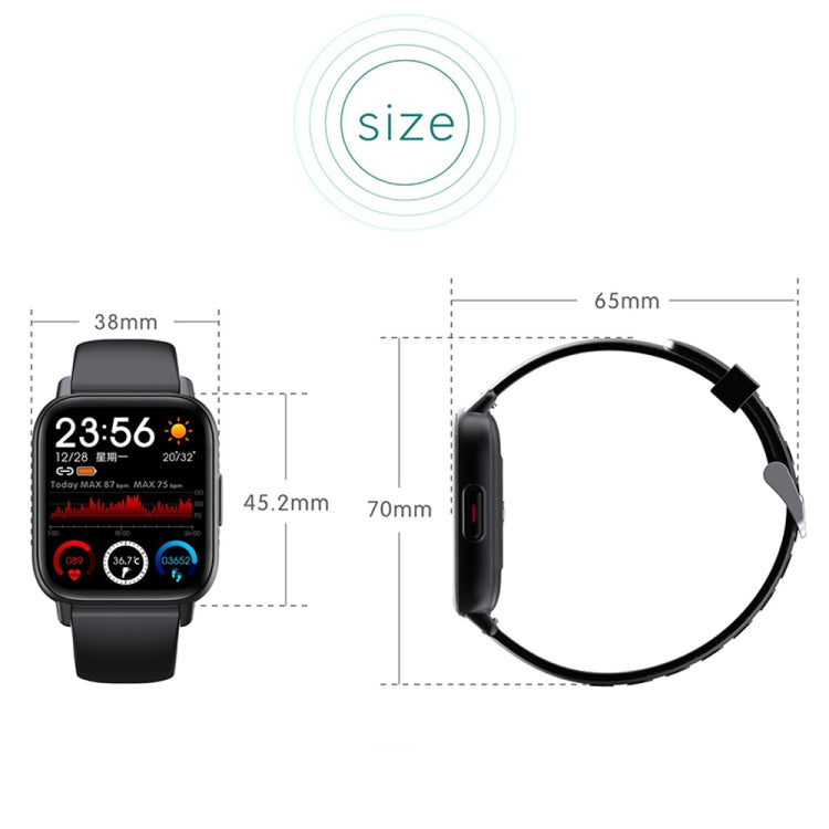 QS16Pro 1.83 inch Heart Rate / Blood Pressure Monitoring Waterproof Sports Smart Watch(Black) - Smart Watches by buy2fix | Online Shopping UK | buy2fix