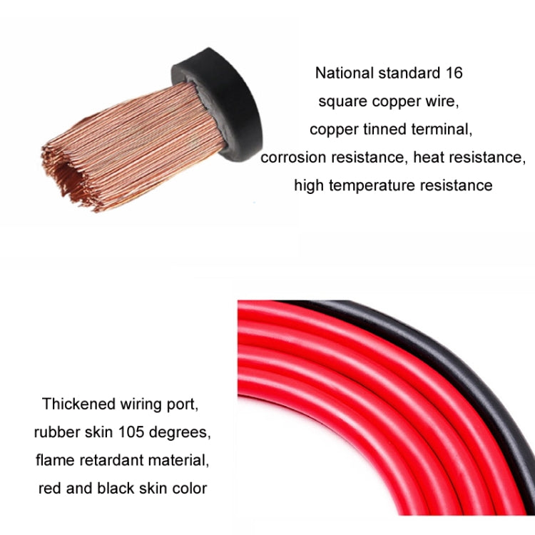 5AWG 50cm 16 Square Car Ship Solar Battery Wire(16-10cm) - Booster Cable & Clip by buy2fix | Online Shopping UK | buy2fix