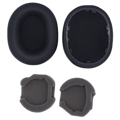 2pcs For Sony WH-1000XM5 Headphone Sponge Leather Case Earmuffs(Black) - Earmuff & Pad by buy2fix | Online Shopping UK | buy2fix