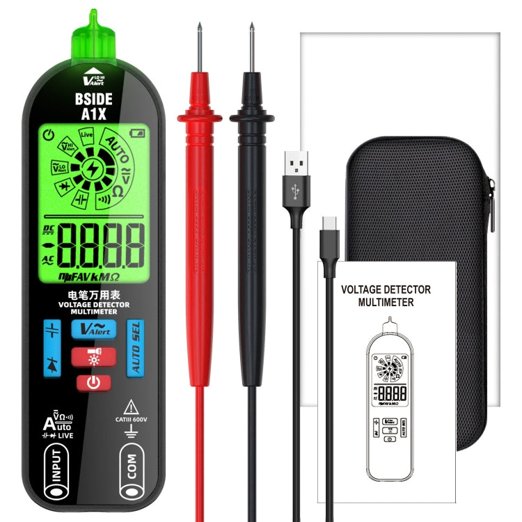 BSIDE A1X Charging Model Mini Digital Electric Pen Intelligent Automatic Merit Multimeter, Specification: With Tool Pack - Digital Multimeter by BSIDE | Online Shopping UK | buy2fix