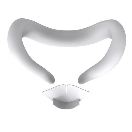 For Meta Quest 3 Silicone Face Cover Eye Mask with Nose Pad(White) - VR Accessories by buy2fix | Online Shopping UK | buy2fix