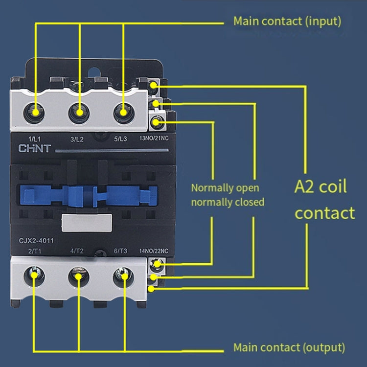 CHNT CJX2-8011 80A 220V Silver Alloy Contacts Multi-Purpose Single-Phase AC Contactor - Relays by CHNT | Online Shopping UK | buy2fix