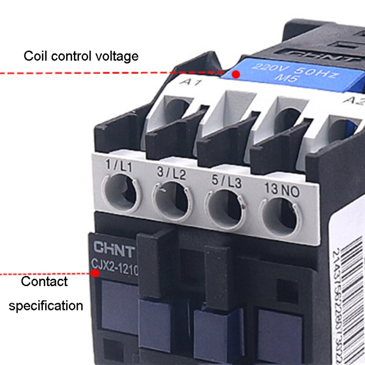 CHNT CJX2-0910 9A 220V Silver Alloy Contacts Multi-Purpose Single-Phase AC Contactor - Relays by CHNT | Online Shopping UK | buy2fix