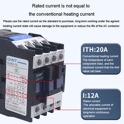 CHNT CJX2-0910 9A 220V Silver Alloy Contacts Multi-Purpose Single-Phase AC Contactor - Relays by CHNT | Online Shopping UK | buy2fix