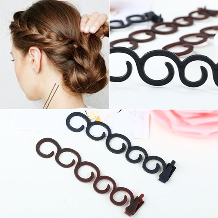 Elegance Hair Braider Flower Magic Hair Clip Queue Twist Plait Hairstyle Styling Accessories,Size:13.5x2.5cm(Black) - Hair Trimmer by buy2fix | Online Shopping UK | buy2fix