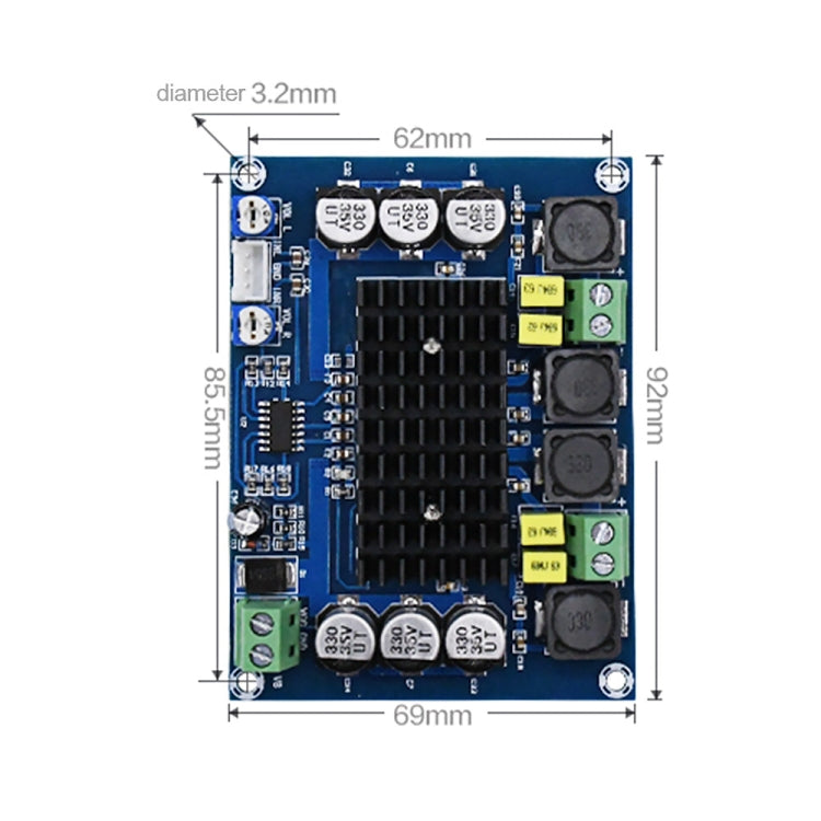 XH-M543 120W+120W  Dual-channel Stereo High Power Digital TPA3116D2 Audio Power Amplifier Board - Consumer Electronics by buy2fix | Online Shopping UK | buy2fix