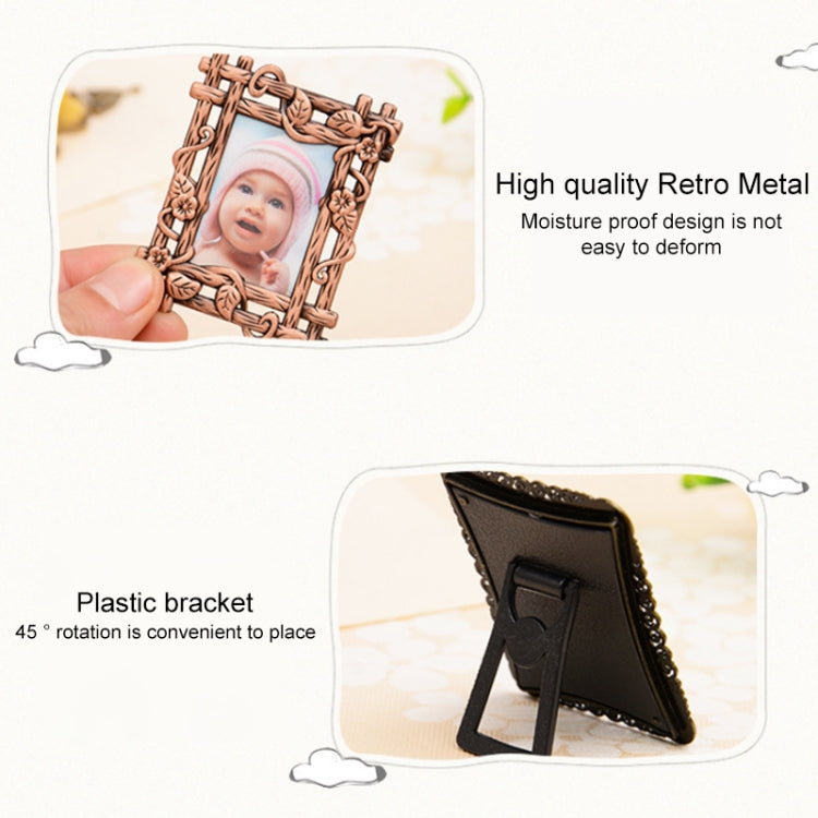 2 PCS Creative Metal Vintage Photo Frame(Love Round) - Home & Garden by buy2fix | Online Shopping UK | buy2fix