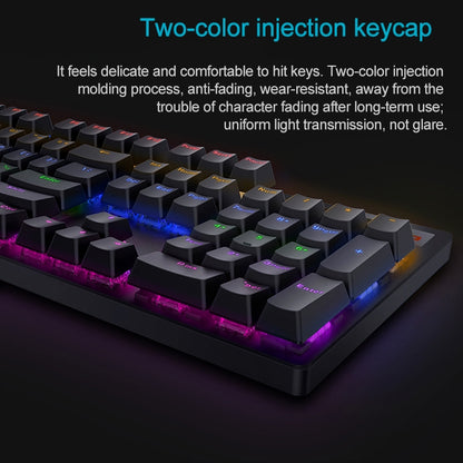 Rapoo V500 PRO Mixed Light 104 Keys Desktop Laptop Computer Game Esports Office Home Typing Wired Mechanical Keyboard(Green Shaft) - Wired Keyboard by Rapoo | Online Shopping UK | buy2fix