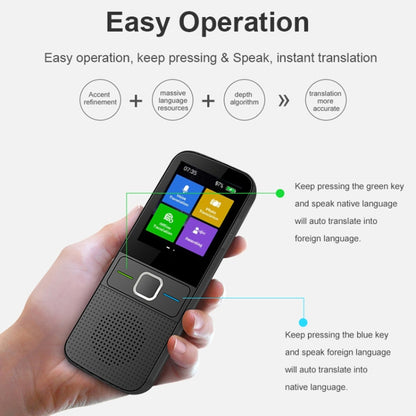 T10 Portable WIFI Smart Voice Translator Smart Business Travel Real Time AI Translator Translation Machine(Black) - Consumer Electronics by buy2fix | Online Shopping UK | buy2fix