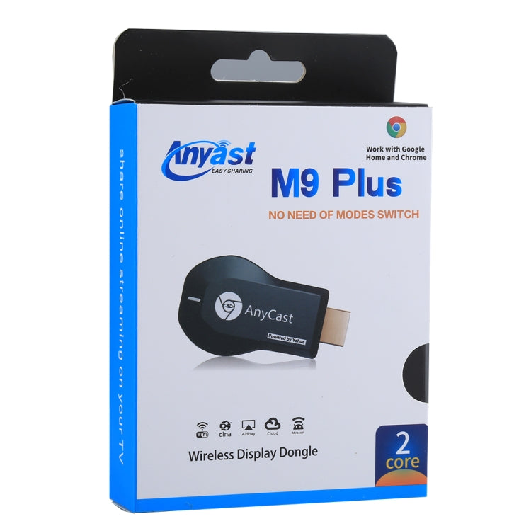 AnyCast M9 Plus Wireless WiFi Display Dongle Receiver Airplay Miracast DLNA 1080P HDMI TV Stick for iPhone, Samsung, and other Android Smartphones - Consumer Electronics by buy2fix | Online Shopping UK | buy2fix