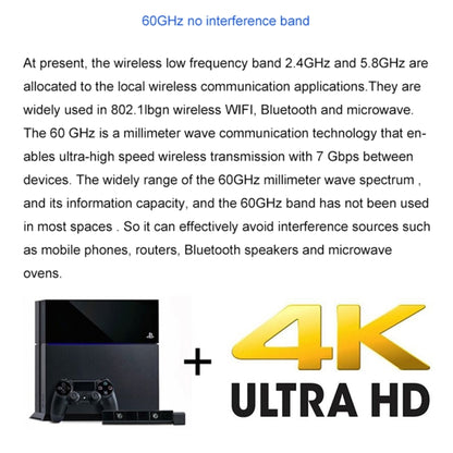 Measy W2H 60GHz 4K Ultra HD Wireless Transmission Kit, Transmission Distance: 30m, UK Plug - Consumer Electronics by Measy | Online Shopping UK | buy2fix