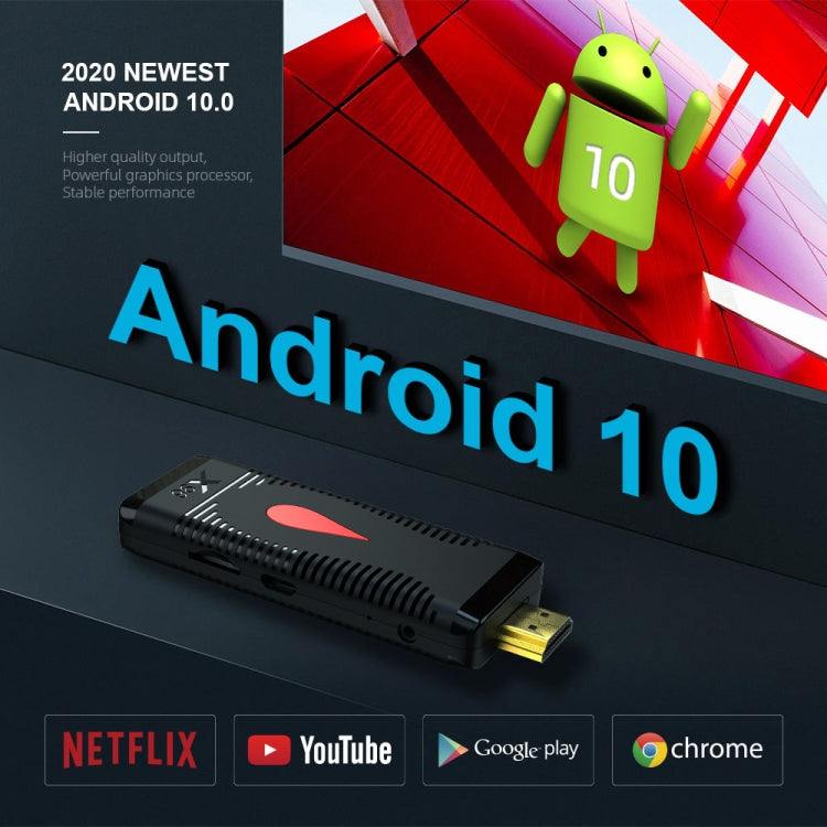 X96 S400 Android 10.0 Mini TV Stick, Allwinner H313 Quad Core ARM Cortex A53, 2GB + 16GB, Support WiFi, HDMI, TF Card, USB - Consumer Electronics by buy2fix | Online Shopping UK | buy2fix