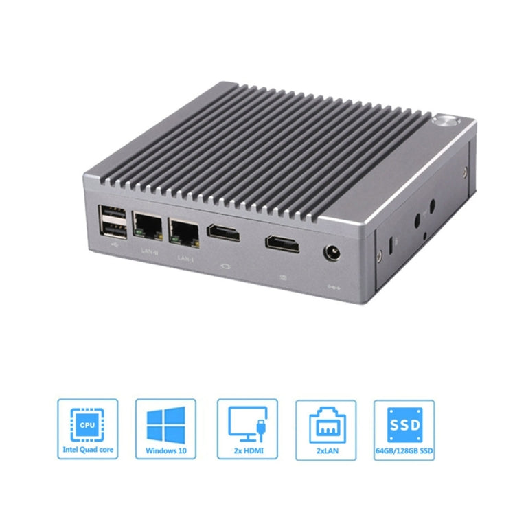 K660S Windows and Linux System Mini PC, Intel Celeron Processor N2840 Quad-Core 1.83- 2.25GHz, 8GB RAM + 128GB SSD, UK Plug - Windows Mini PCs by buy2fix | Online Shopping UK | buy2fix