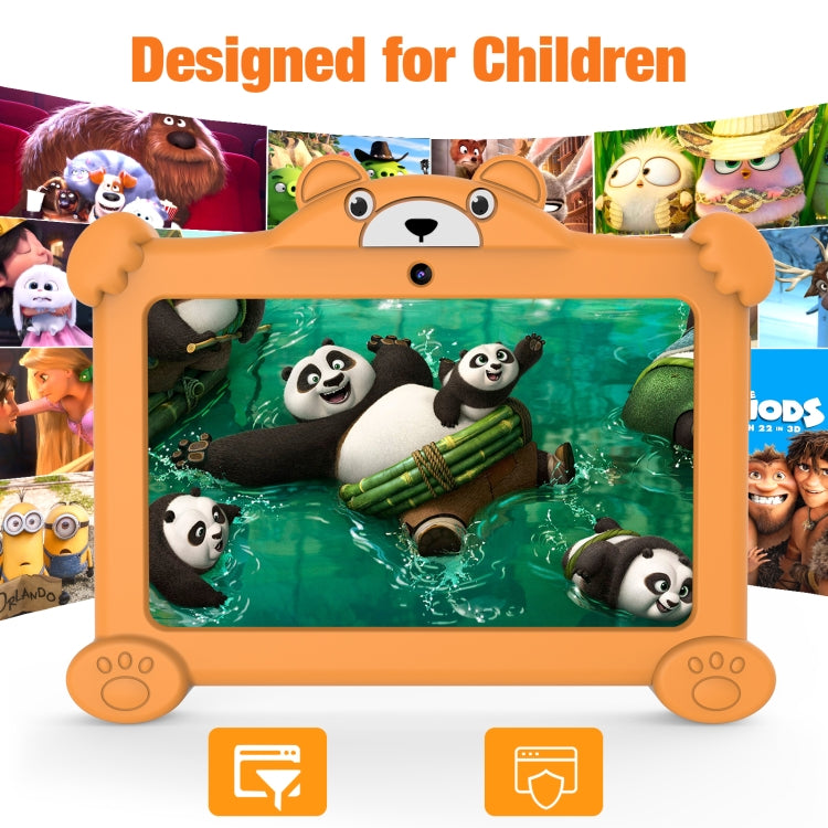 Pritom K7 Pro Panda Kids Tablet PC, 7.0 inch, 2GB+32GB, Android 11 Allwinner A100 Quad Core CPU, Support 2.4G WiFi & WiFi 6, Global Version with Google Play, US Plug (Blue) -  by PRITOM | Online Shopping UK | buy2fix