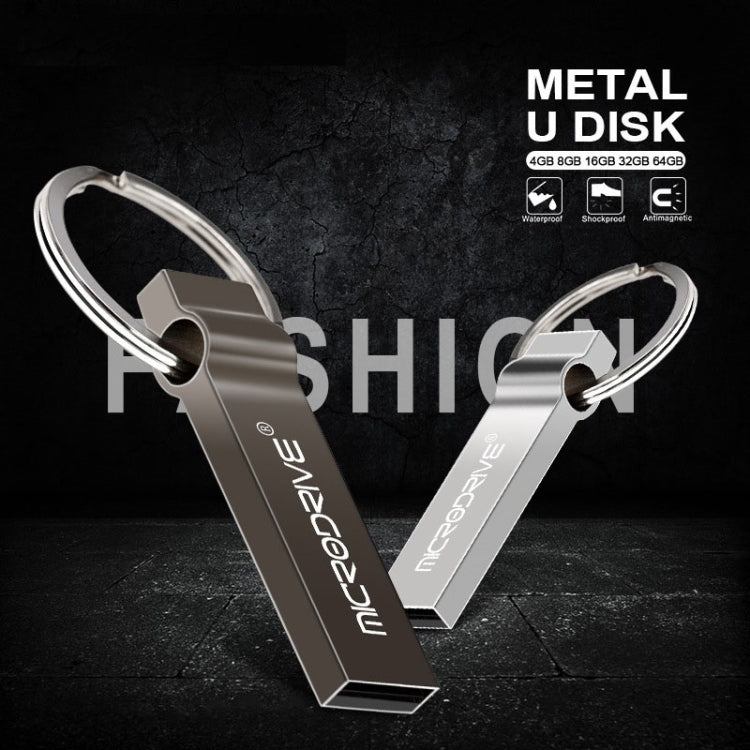 MicroDrive 16GB USB 2.0 Metal Keychain U Disk (Black) - Computer & Networking by MicroDrive | Online Shopping UK | buy2fix