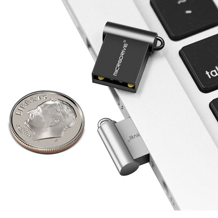 MicroDrive 8GB USB 2.0 Metal Mini USB Flash Drives U Disk (Grey) - USB Flash Drives by MicroDrive | Online Shopping UK | buy2fix