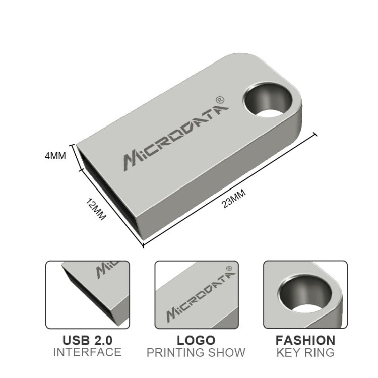Microdata 4GB USB 2.0 Mini Metal U Disk - USB Flash Drives by Microdata | Online Shopping UK | buy2fix