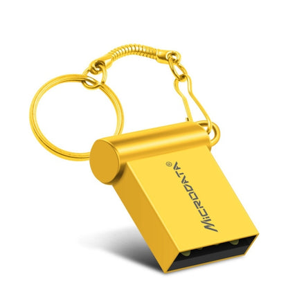 MiCRODATA 4GB USB 2.0 Computer and Car Two-use Mini Metal U Disk (Gold) - USB Flash Drives by MiCRODATA | Online Shopping UK | buy2fix