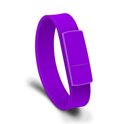 MicroDrive 16GB USB 2.0 Fashion Bracelet Wristband U Disk (Purple) - USB Flash Drives by MicroDrive | Online Shopping UK | buy2fix