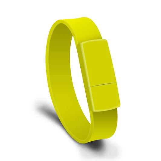 MicroDrive 64GB USB 2.0 Fashion Bracelet Wristband U Disk (Yellow) - Computer & Networking by MicroDrive | Online Shopping UK | buy2fix
