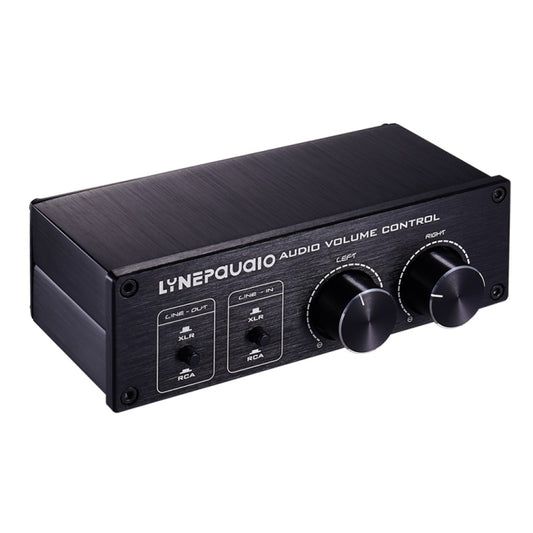 LINEPAUDIO A977 2 In 2 Out Switcher Full-balance Passive Preamp Active Speaker Double Sound Source Volume Controller (Black) - Consumer Electronics by buy2fix | Online Shopping UK | buy2fix