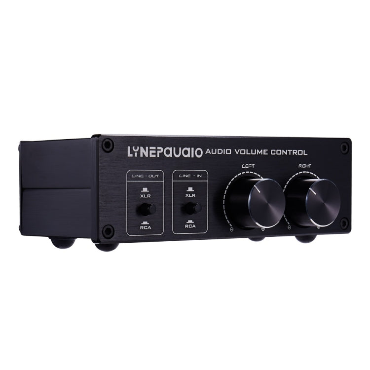 LINEPAUDIO A977 2 In 2 Out Switcher Full-balance Passive Preamp Active Speaker Double Sound Source Volume Controller (Black) - Consumer Electronics by buy2fix | Online Shopping UK | buy2fix