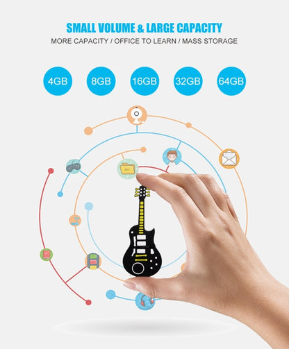 MicroDrive 32GB USB 2.0 Triangle Guitar U Disk - USB Flash Drives by MicroDrive | Online Shopping UK | buy2fix