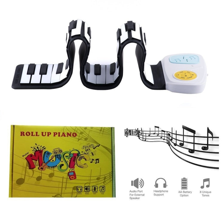 49-key Hand Roll Silicone Children Electronic Piano - Keyboard Instruments by buy2fix | Online Shopping UK | buy2fix